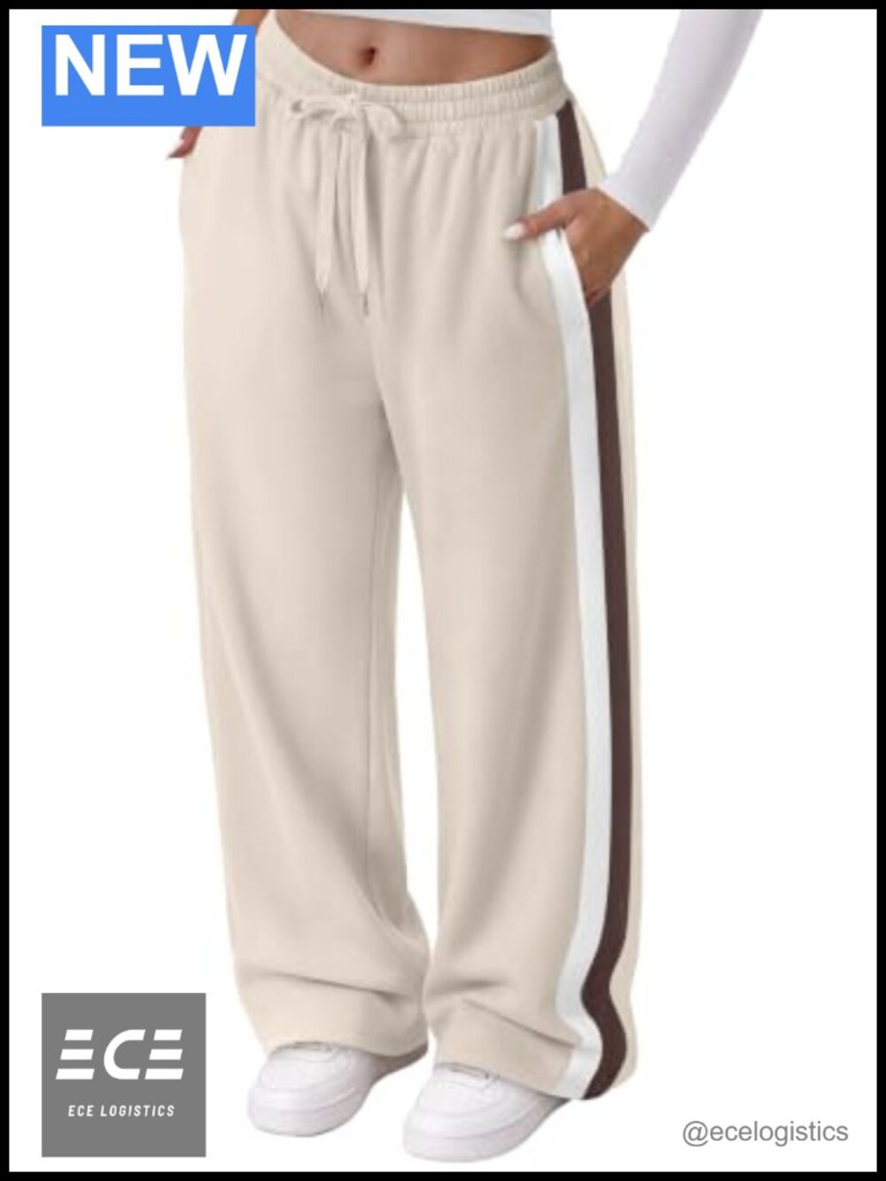 Wide Leg Sweatpants Drawstring Pockets Lounge Active Pants